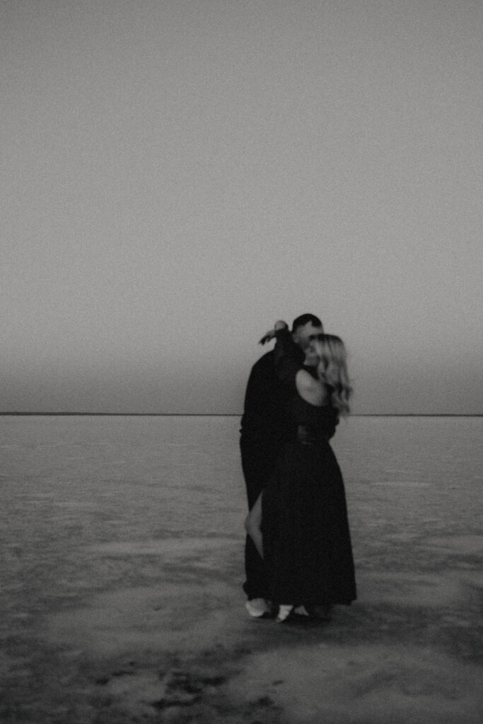 Oklahoma engagement photo session with a rustic Western feel at Salt Plains State Park