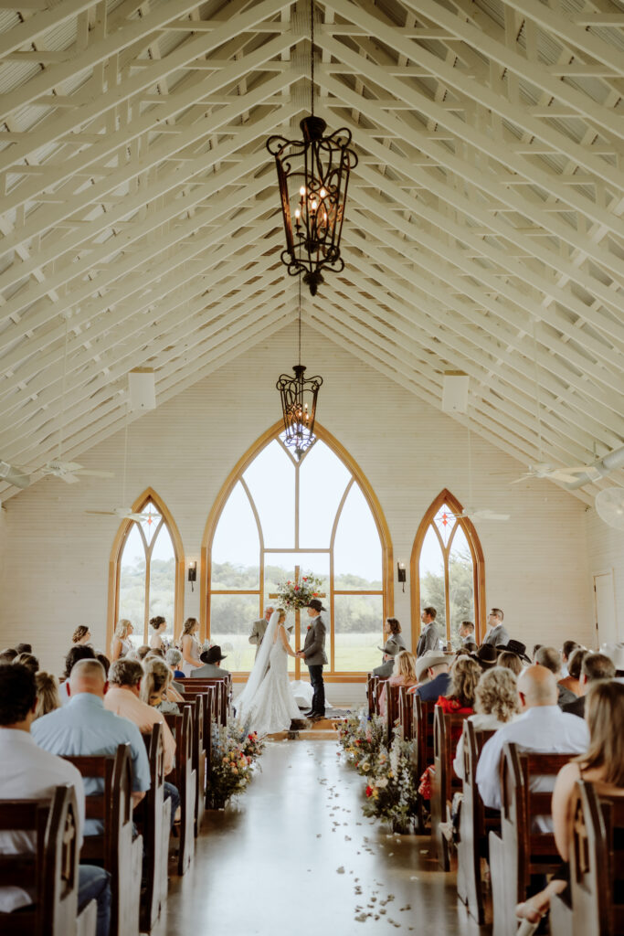the brooks at weatherford open air chapel ceremony
