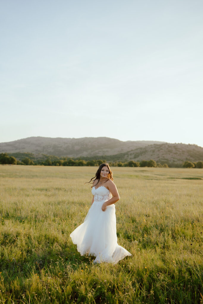 bridal at oklahoma elopement at wichita mountains