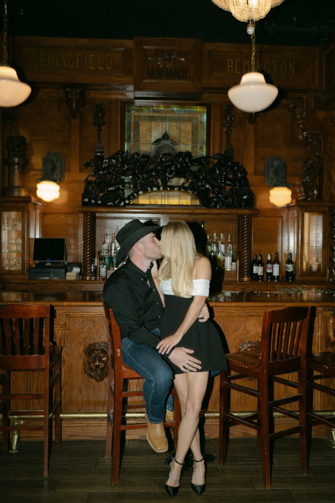 western engagement dress