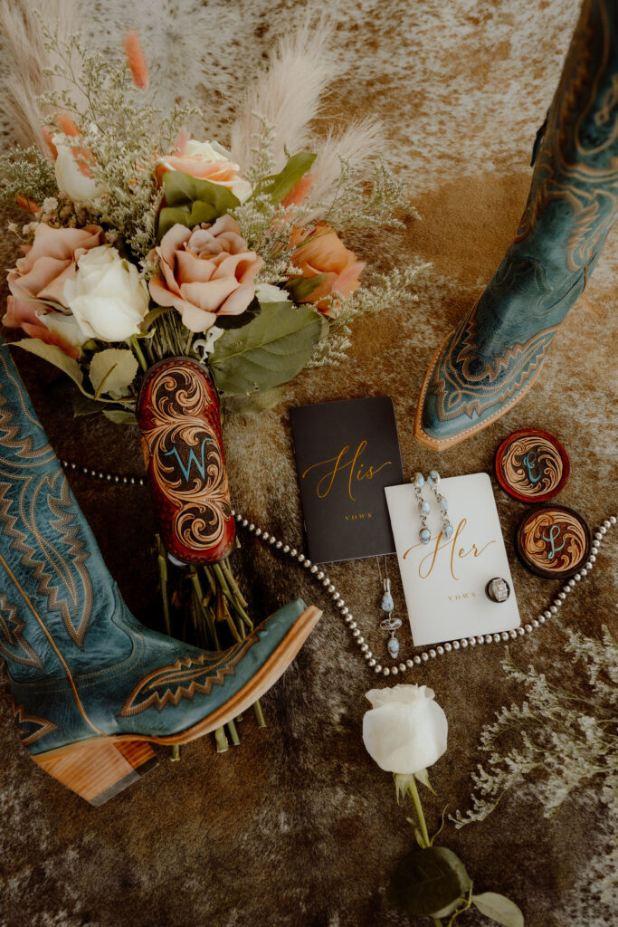 detail flat lay photo at texas elopement