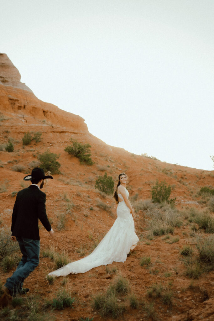 wedding portrait at palo duro canyon