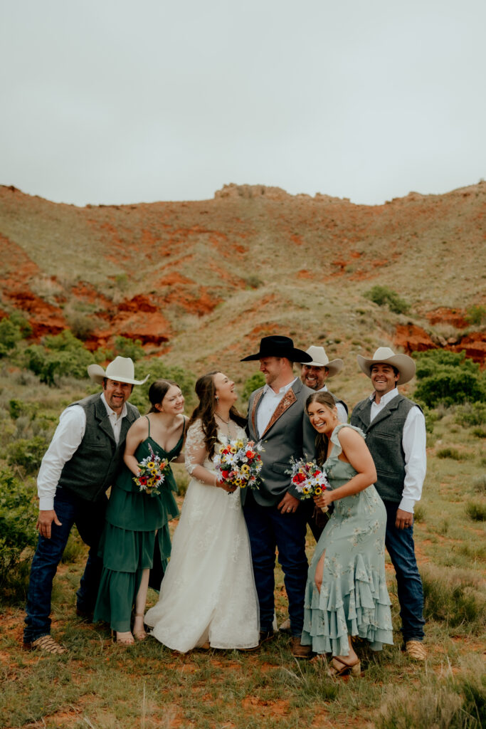 cowboy wedding party
