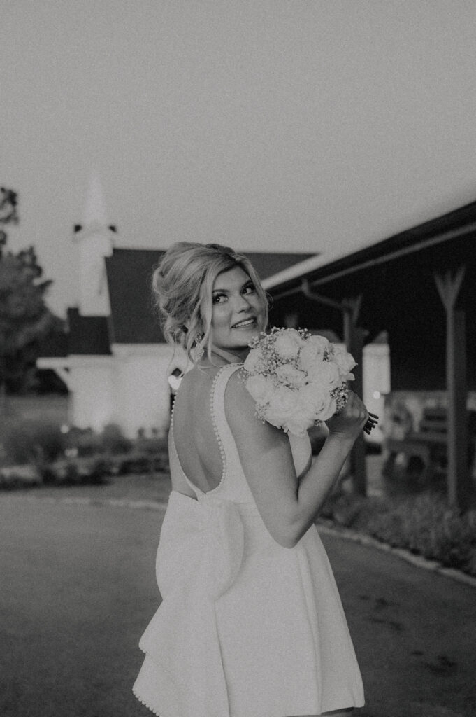 night time bridal portrait at the springs venue