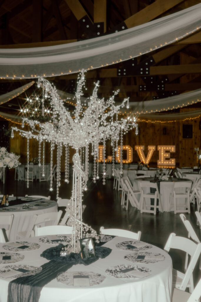 reception space at the springs wedding venue