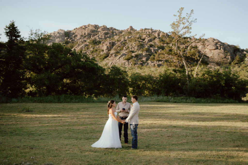 elopement ceremony at wichita wildlife refuge taken by lawton photographer