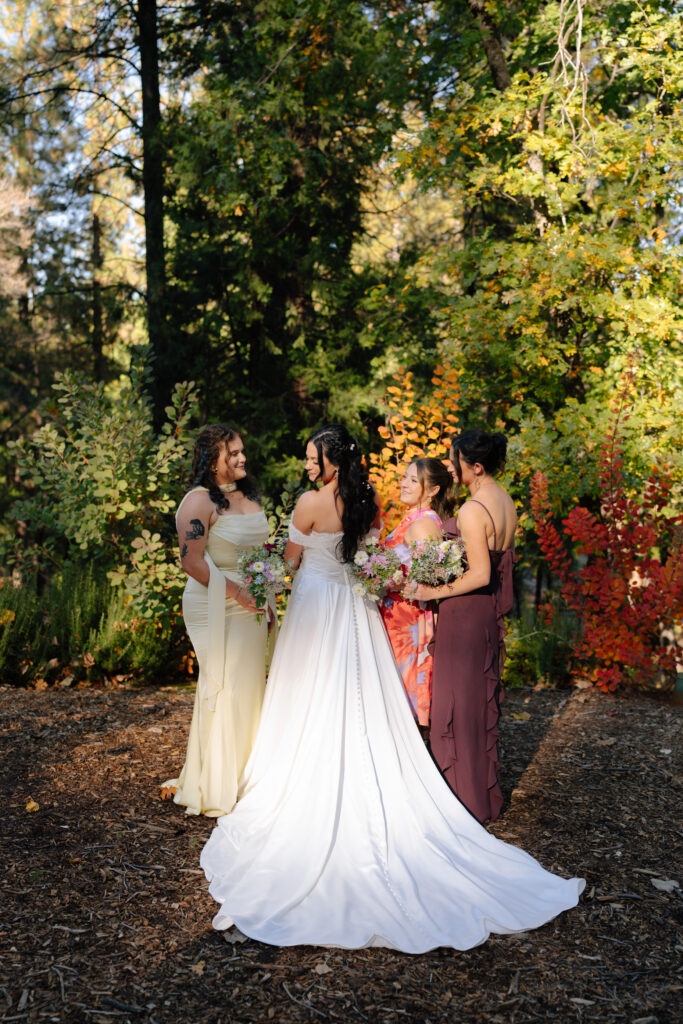 western elegance wedding bride and bridesmaids