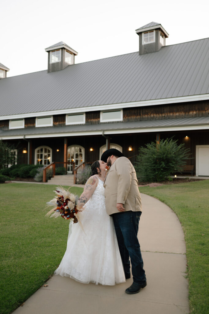 bride and groom at sparrow beginnings