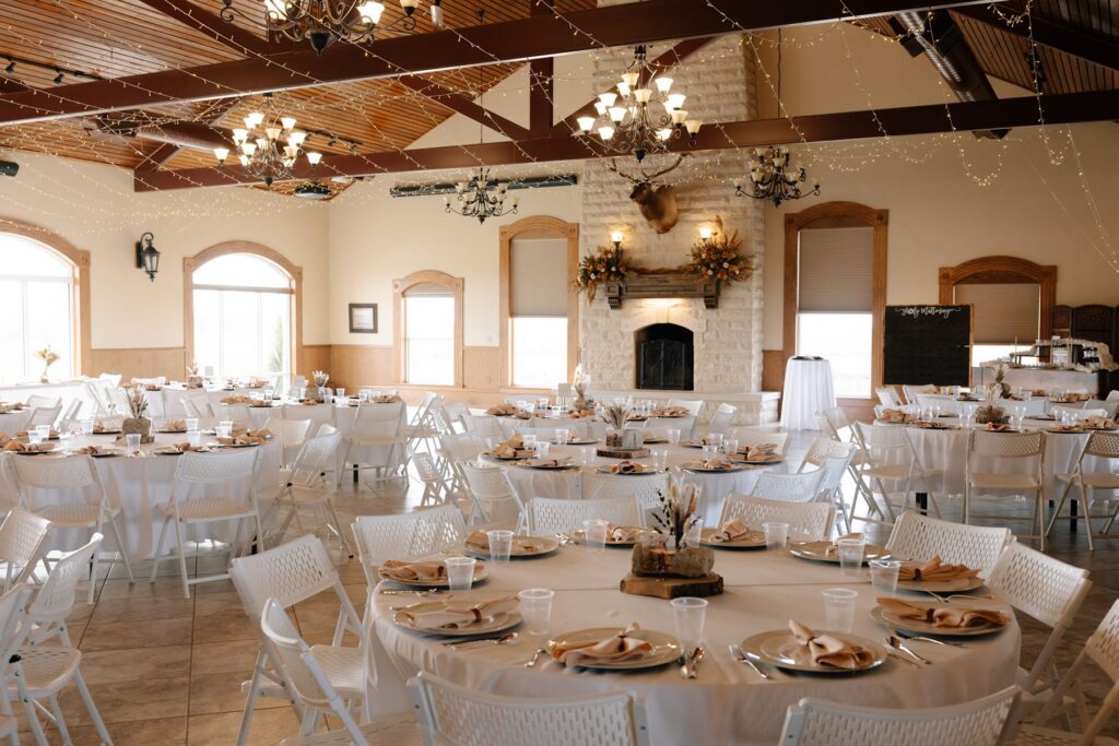 Clover Cliff Ranch wedding reception hall