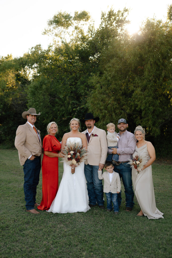 family wedding portrait