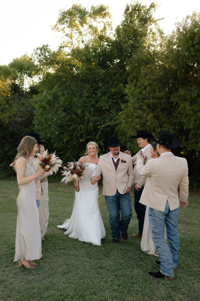 wedding party portrait at McGranahan Barn wedding