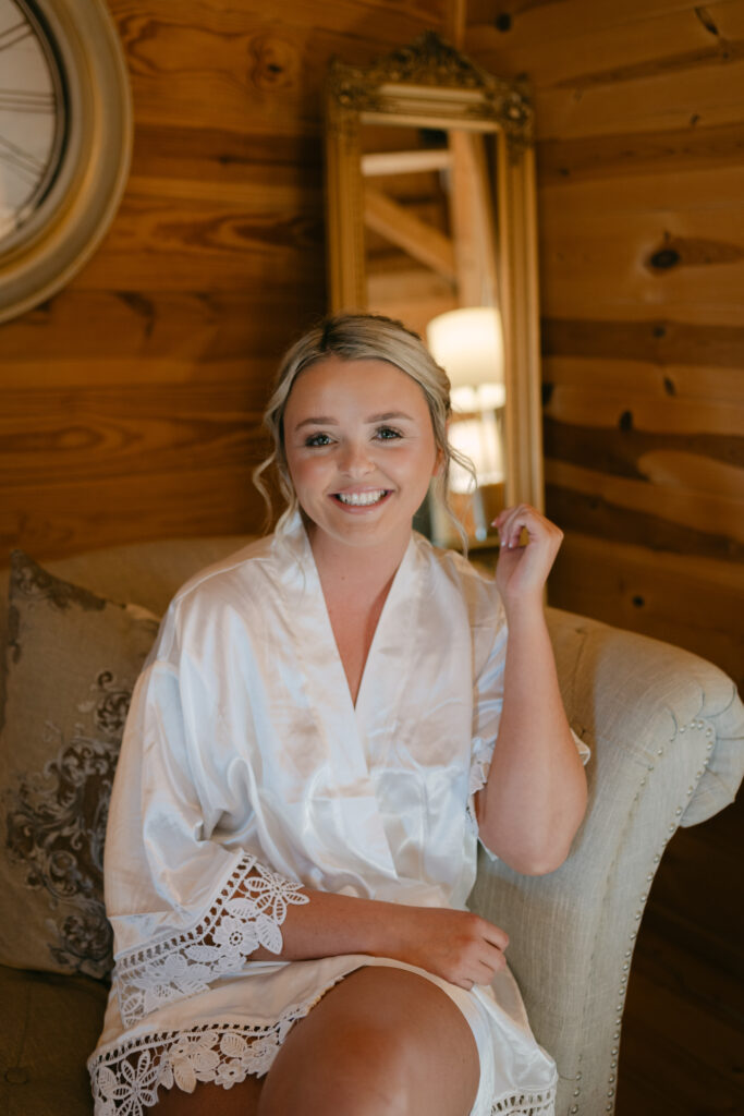 bride getting ready at McGranahan Barn Wedding