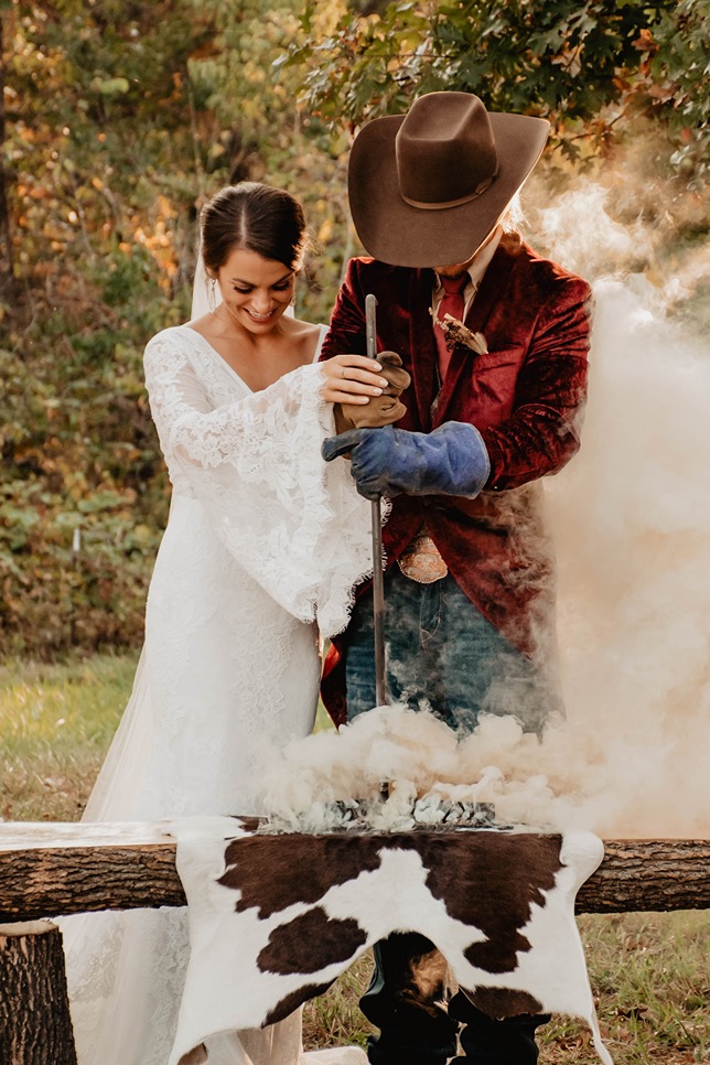 branding at western wedding