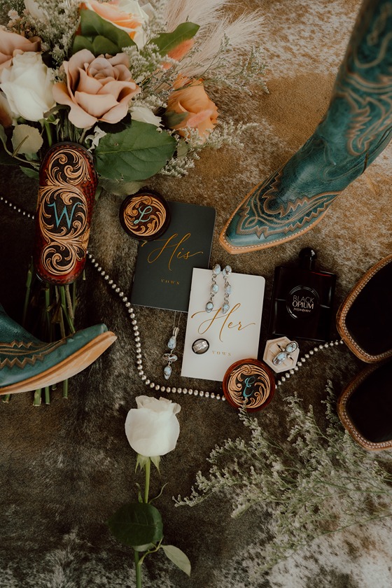 western wedding details